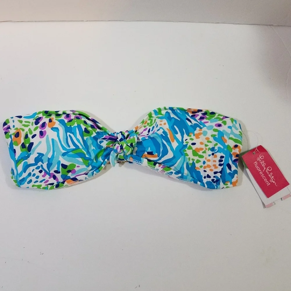Lilly Pulitzer Resort White Sea Soiree  M Swim Top NWT